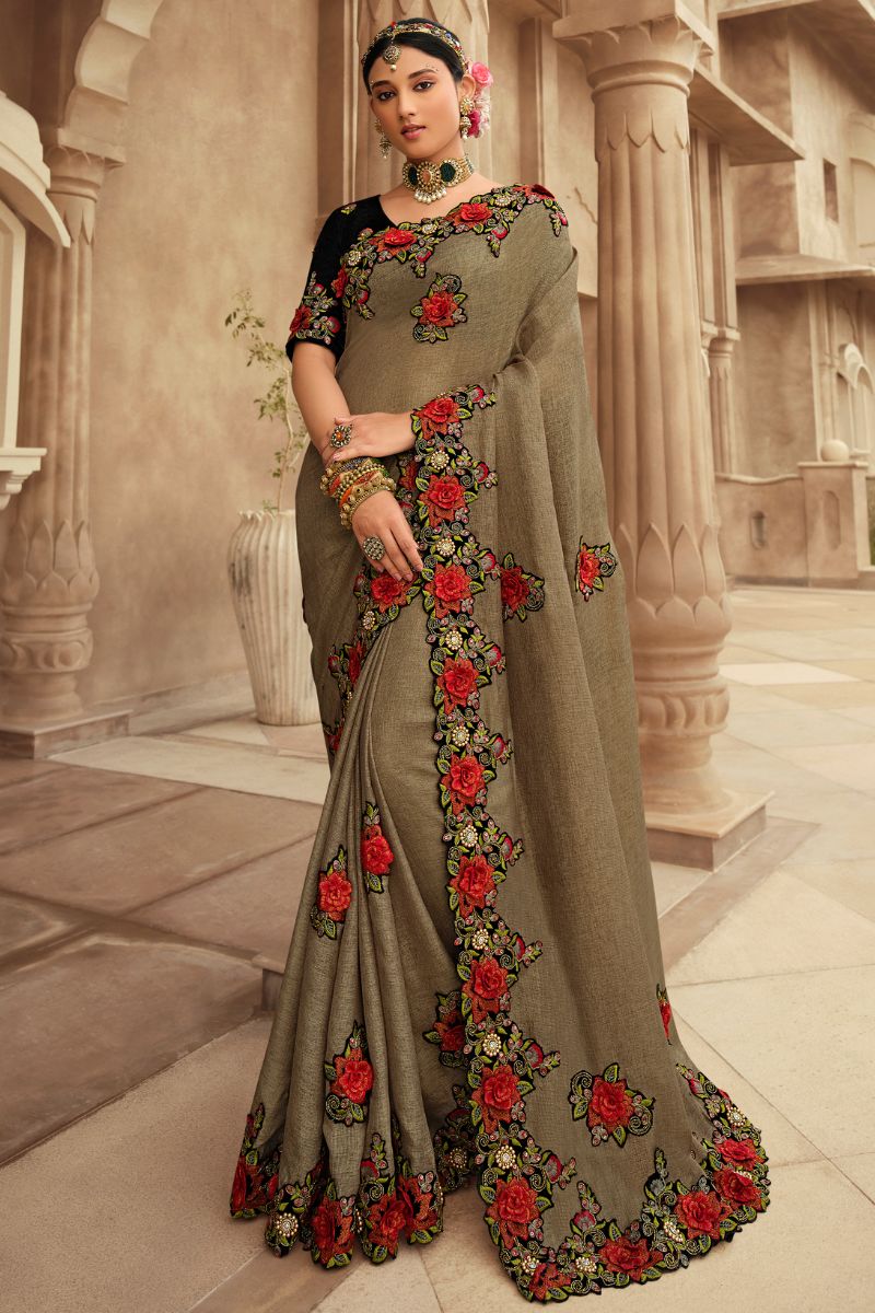 Gold Border Pure Silk Saree